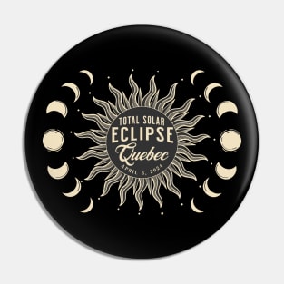 Total Solar Eclipse Quebec Canada April 2024 Pin