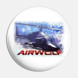 Sketchy Airwolf Pin