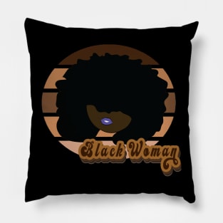 Afro Black Woman Pillow