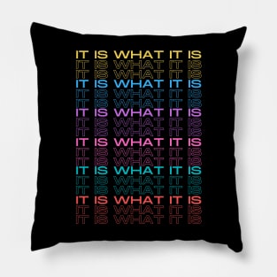 It is what it IS MultiColored Pillow