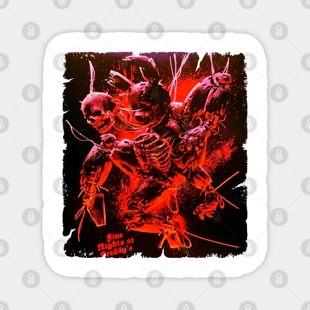 five nights at freddys scary Magnet by ILLUSTRATION FRIEND