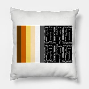 Bear Pride, They/Them Pronouns - Identity Pride Pillow