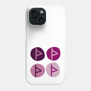 Thurisaz in Purple (Runes and Colors) Phone Case