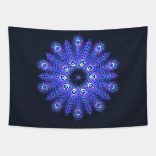 Mandala peacock feather Tapestry