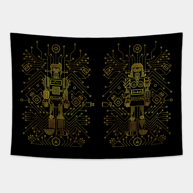 Lady and Gent Electro Love Tapestry by maak and illy