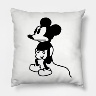 Unhappy Mouse in Steamboat Willie 1928 Pillow