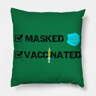 Masked and Vaccinated Pillow