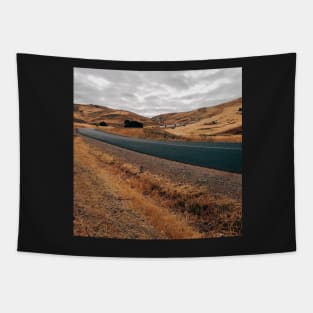 Road Through Barren Countryside Tapestry