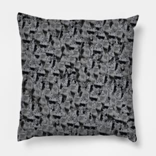 Grey Minimal Abstract Collage Mosaic. Pillow