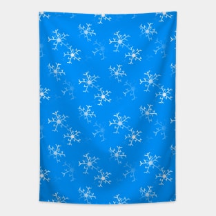 WHITE Snowflakes Pattern Tapestry