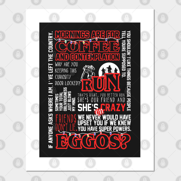 Stranger Things Quotes - Stranger Things - Affiche Et Impression D'art | Teepublic Fr