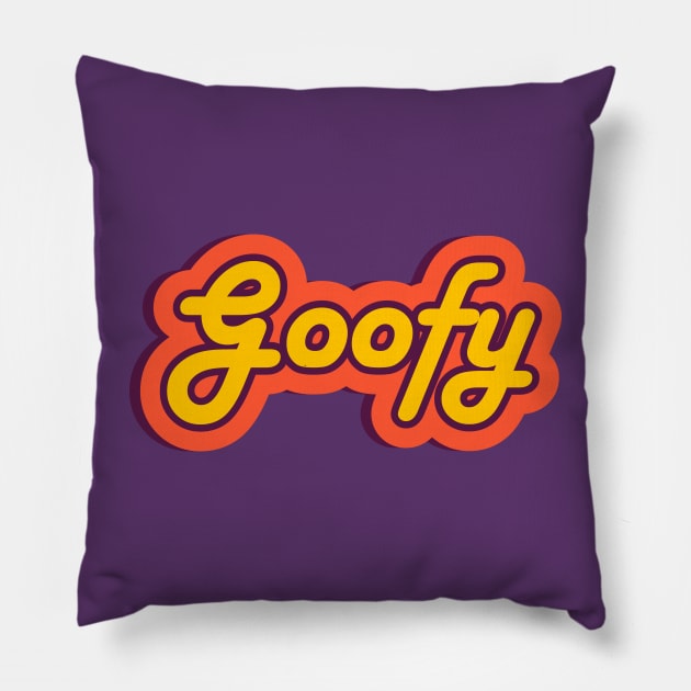 Goofy Retro Text, Colorful Funny Word Pillow by JahmarsArtistry - APA