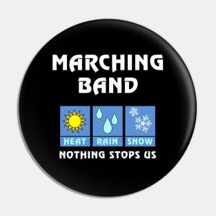 Marching Band Weather White Text Pin