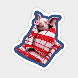 Funny Festive Pigs in Blankets Christmas Pun 4 Magnet