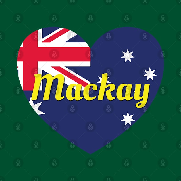 Mackay QLD Australia Australian Flag Heart by DPattonPD