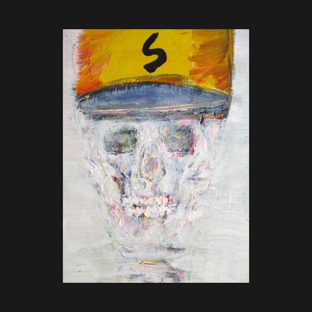 SKULL with  BASEBALL HAT by lautir