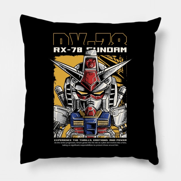 Gundam RX78 Artwork Pillow by Harrisaputra