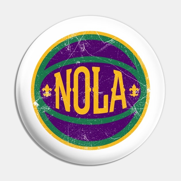 NOLA Retro Ball - White 2 Pin by KFig21