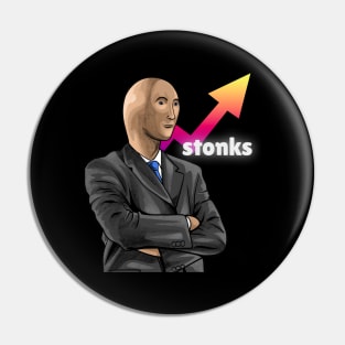 Stonk Meme Guy Pin