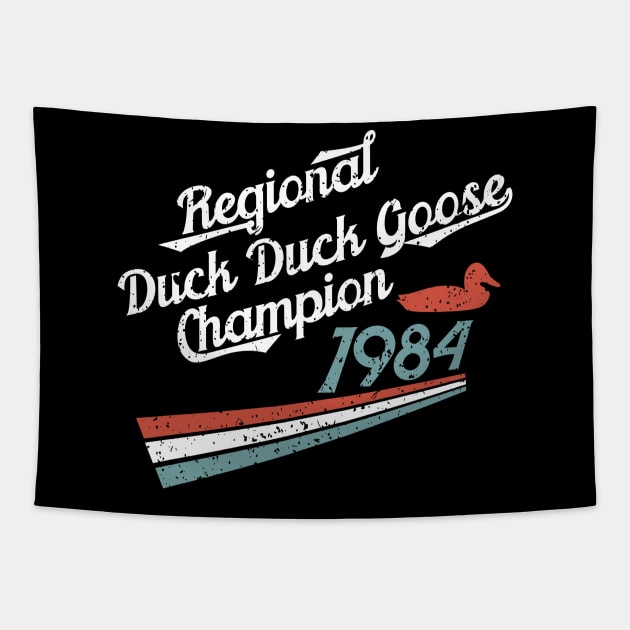 Nostalgia 80s Duck Goose Distressed T-Shirt Tapestry by LovableDuck