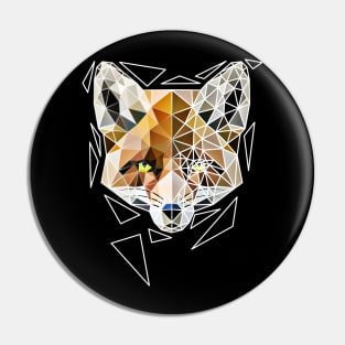 Geometric fox Pin