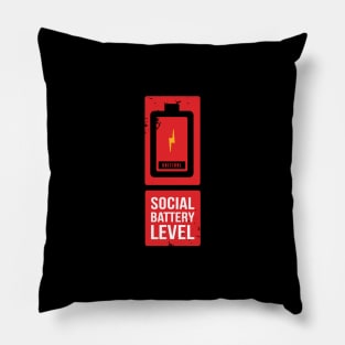 Social Battery Level Pillow