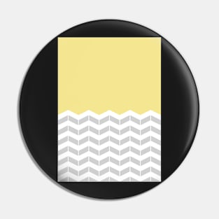 Grey, White & Yellow Half Chevron Pin