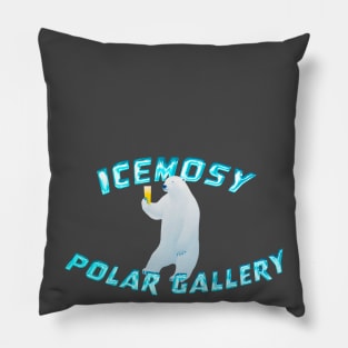 Polar bear tee, Drinking tee, Bear tee, Snow tee, Christmas tee Pillow