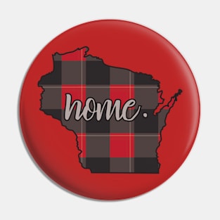 Wisconsin Home Buffalo Check Plaid Pin