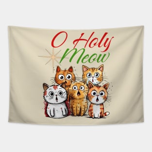 O Holy Meow Christmas Design Tapestry