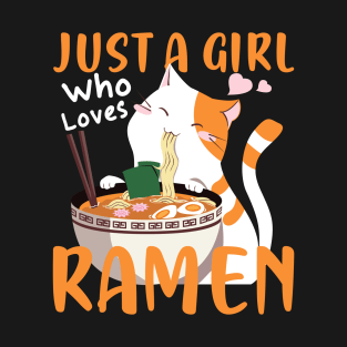 Love Kawaii Ramen Noodle Soup Cat Japan Gift T-Shirt