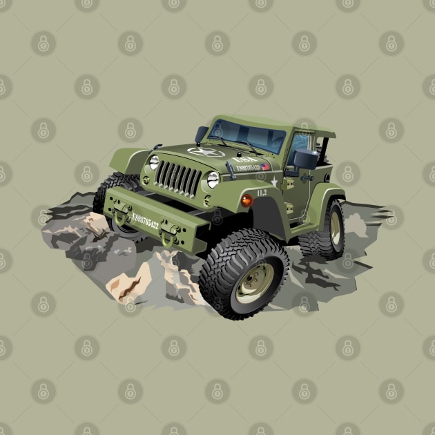 Cartoon jeep by Mechanik