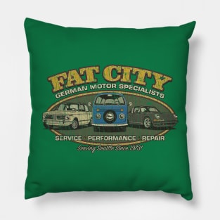 Fat City German Motor Specialists 1973 Pillow