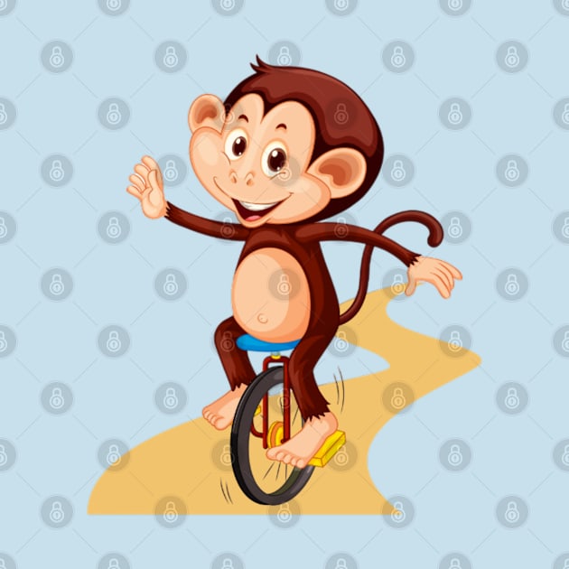 Unicycle Monkey by Chris Coolski