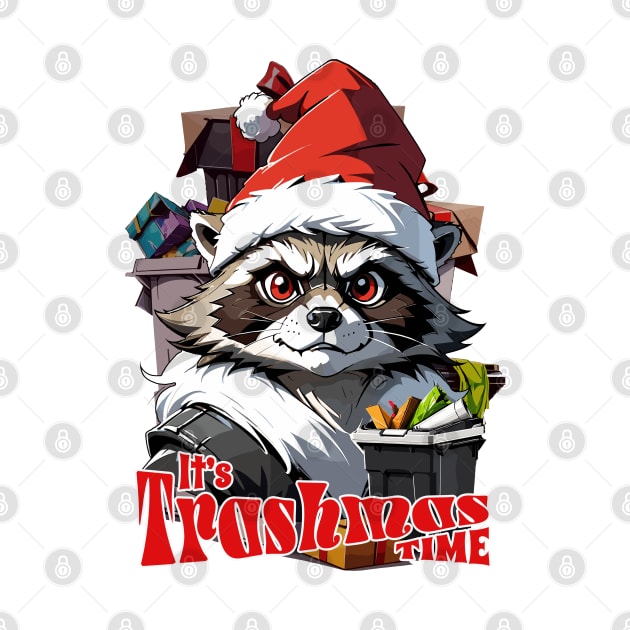 raccoon Christmas Trashmas by Rusty Lynx Design