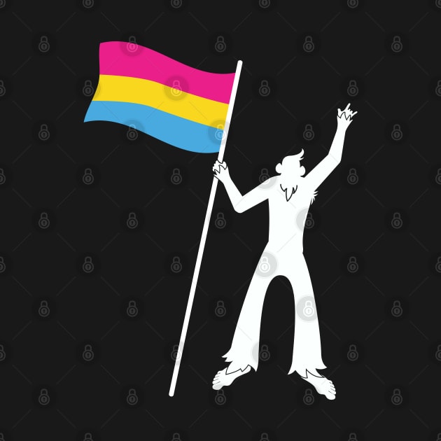 LGBTQ Bigfoot Rock On Progressive Pride Pansexual Flag by Sonyi