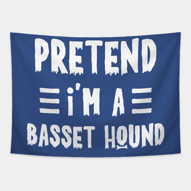 Pretend I'm a basset hound Funny Halloween Costume Tapestry by qwertydesigns