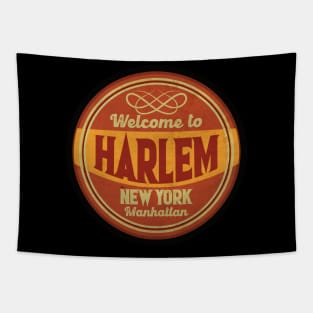 Vintage Harlem Sign Tapestry