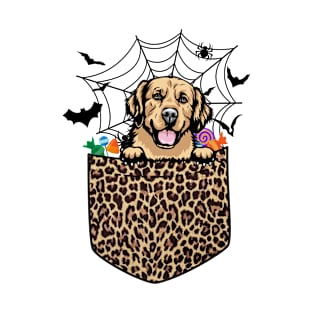 Cute Leopard Golden Retriever Halloween Dog Lover Gift T-Shirt