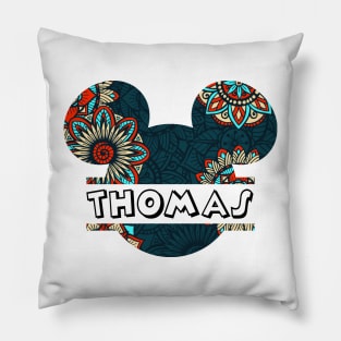 Thomas Name With Seamless Pattern Pillow