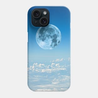 Moon Above Clouds Phone Case