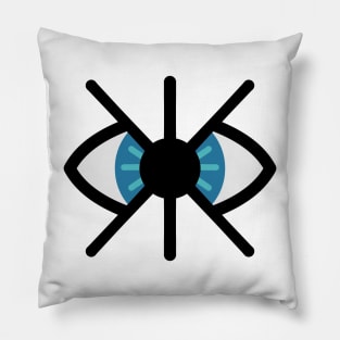 Simple tribal eye tattoo design Pillow