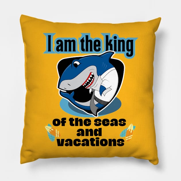 Funny Shark Summer Pillow by Megaluxe 