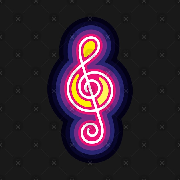 Musical Party Treble Clef Music Note by GeeTee