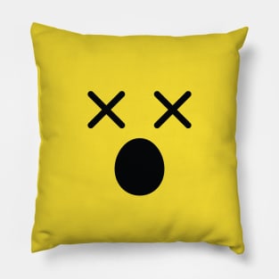 Face with Crossed-Out Eyes Pillow