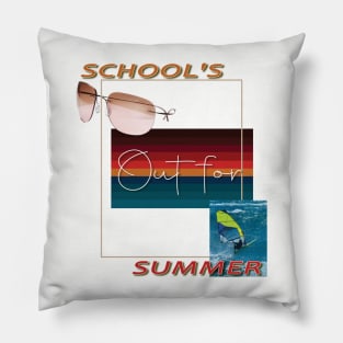 cute retro last day of school school's out for summer teacher Pillow