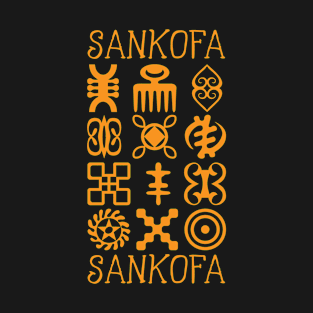 African Sankofa Adinkra Symbols. Ghana | Black Pride | Black History T-Shirt