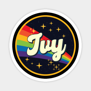 Ivy // Rainbow In Space Vintage Style Magnet