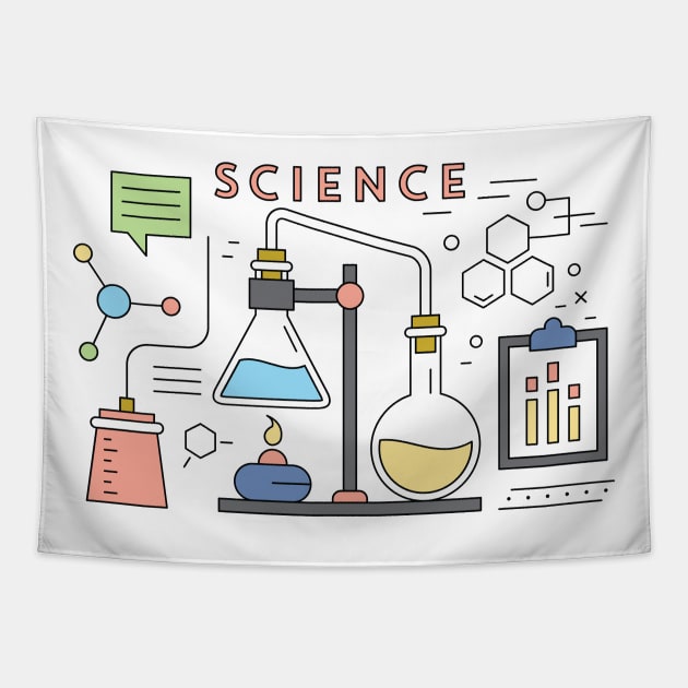 Science!! Cute Design Tapestry by JLDesigns