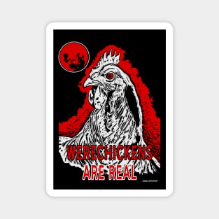 Red Moon Werechickens Magnet